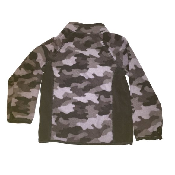 Boys Size 4t Jumping Beans Gray/Black Collared Camo Long Sleeved Jacket - Picture 3 of 4